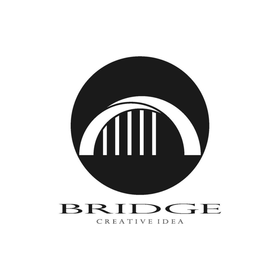 ícone de vetor do modelo de logotipo da ponte