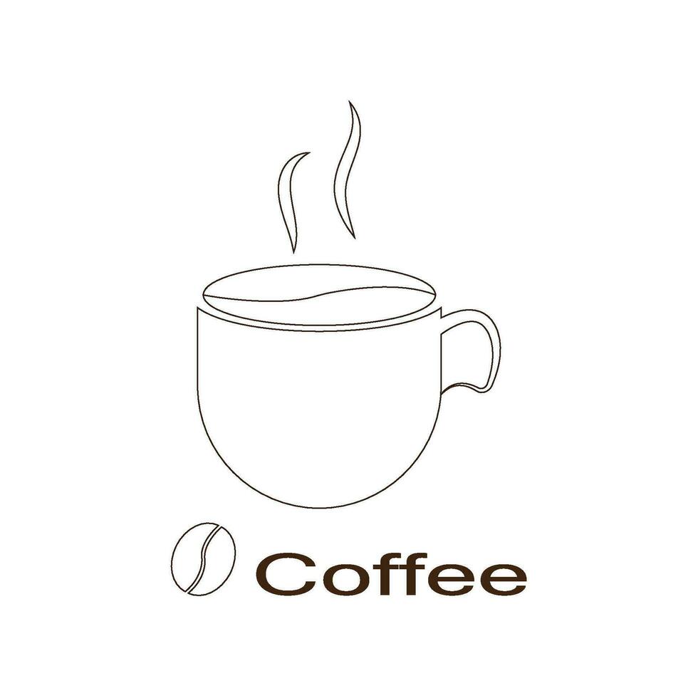 vetor de modelo de logotipo de xícara de café