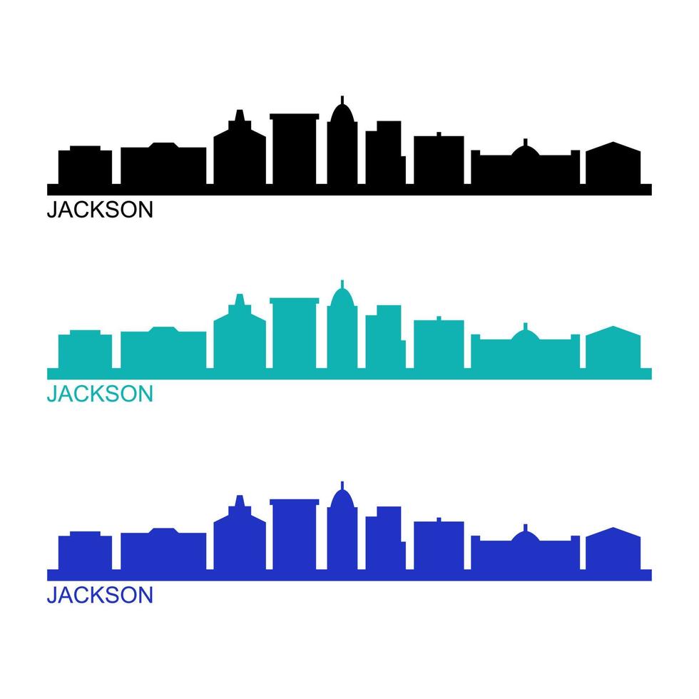 horizonte de jackson em fundo branco vetor