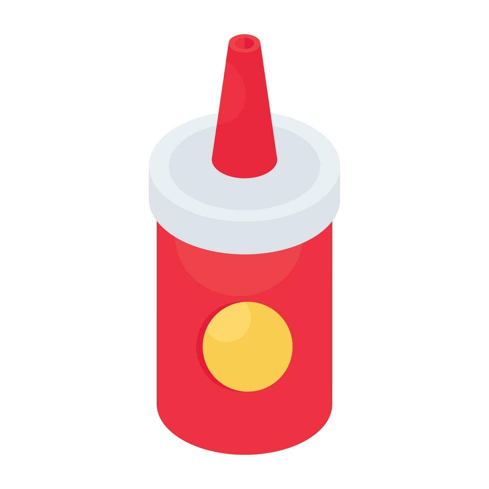 Prêmio baixar ícone do ketchup garrafa vetor