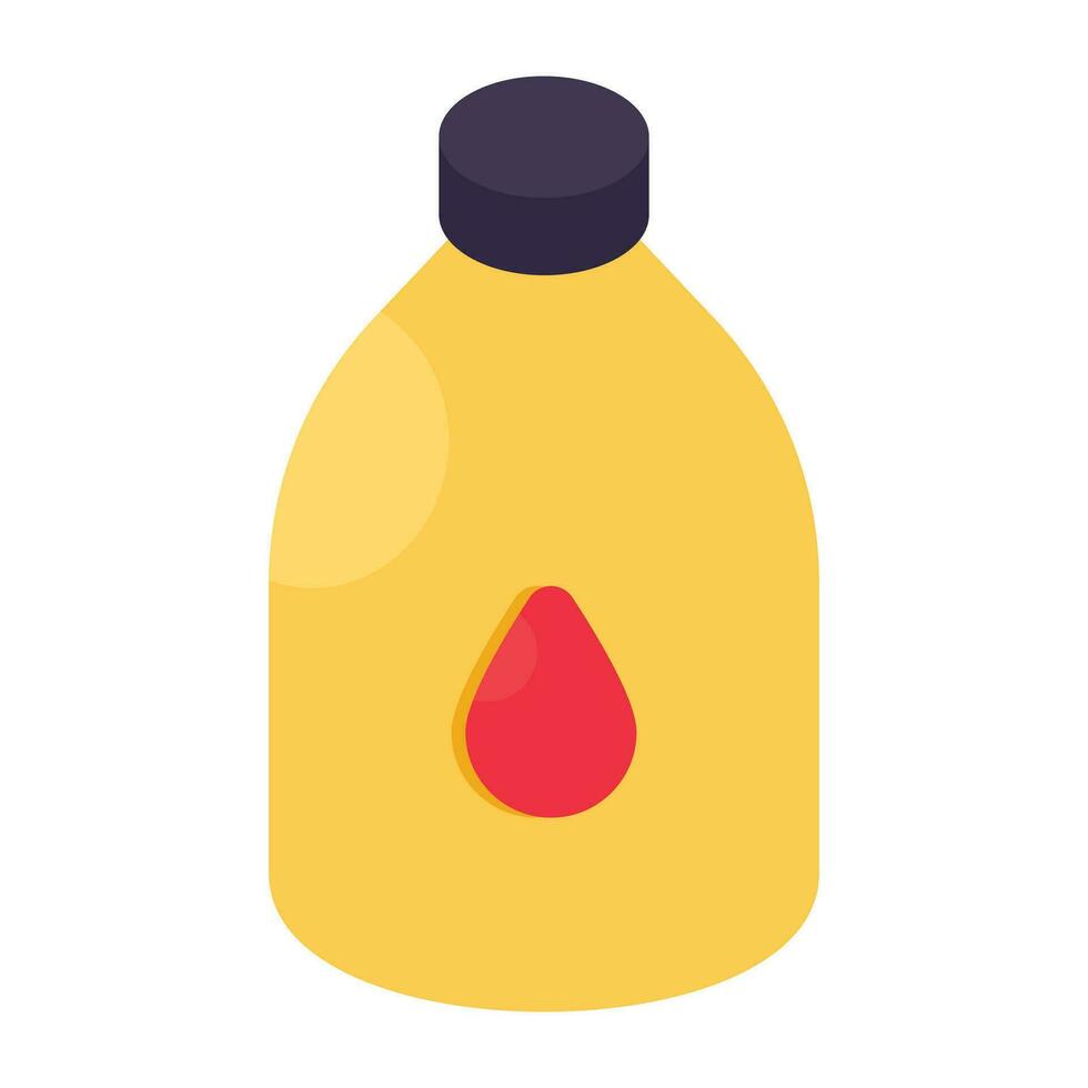 um ícone de design editável de garrafa de água vetor