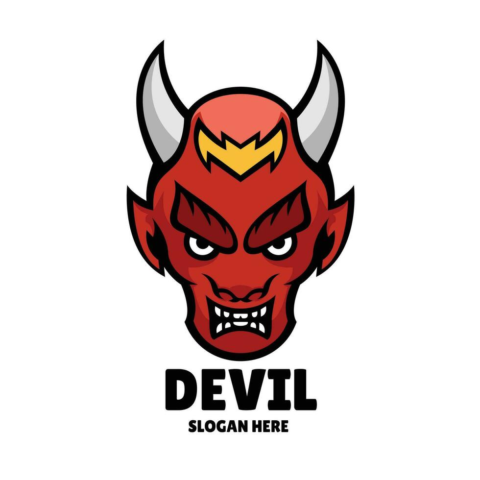 diabo mascote logotipo Projeto ilustração vetor