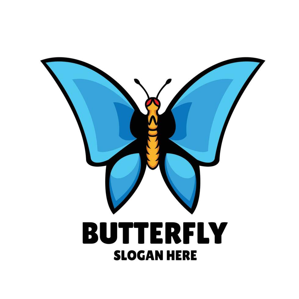 borboleta mascote logotipo esports ilustração vetor