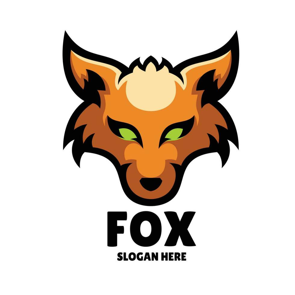Raposa mascote logotipo esports ilustração vetor