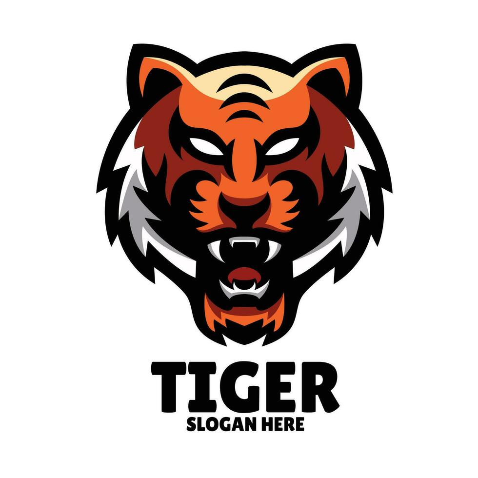 tigre mascote logotipo esports ilustração vetor