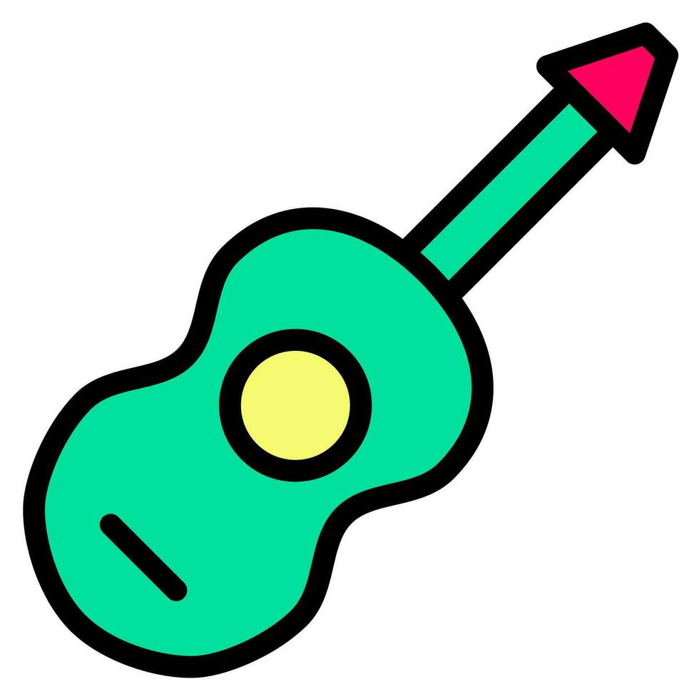 guitarra ícone vetor ou logotipo ilustração estilo