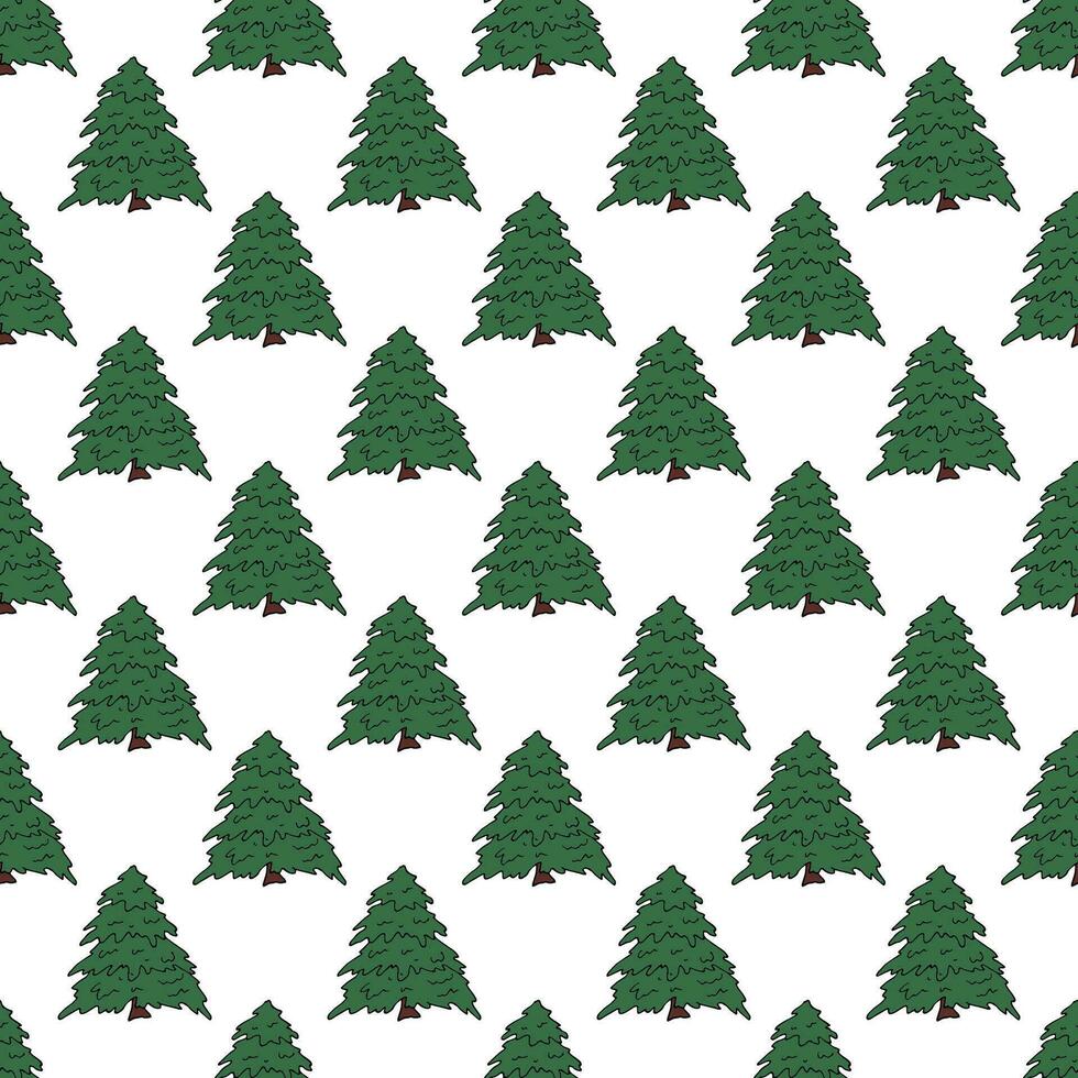 desatado padronizar com geométrico mínimo escandinavo Natal árvore rabisco para decorativo imprimir, invólucro papel, cumprimento cartões e tecido vetor
