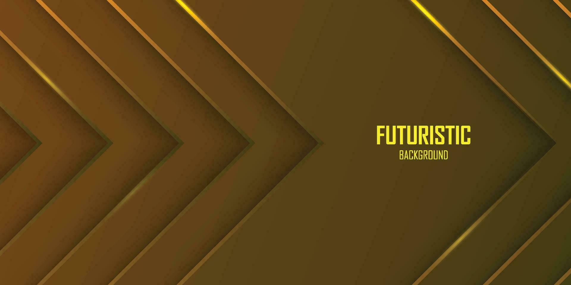 futurista Sombrio amarelo abstrato fundo com ouro linhas e sombra, geométrico forma sobreposição camadas, gráfico padronizar bandeira modelo Projeto vetor