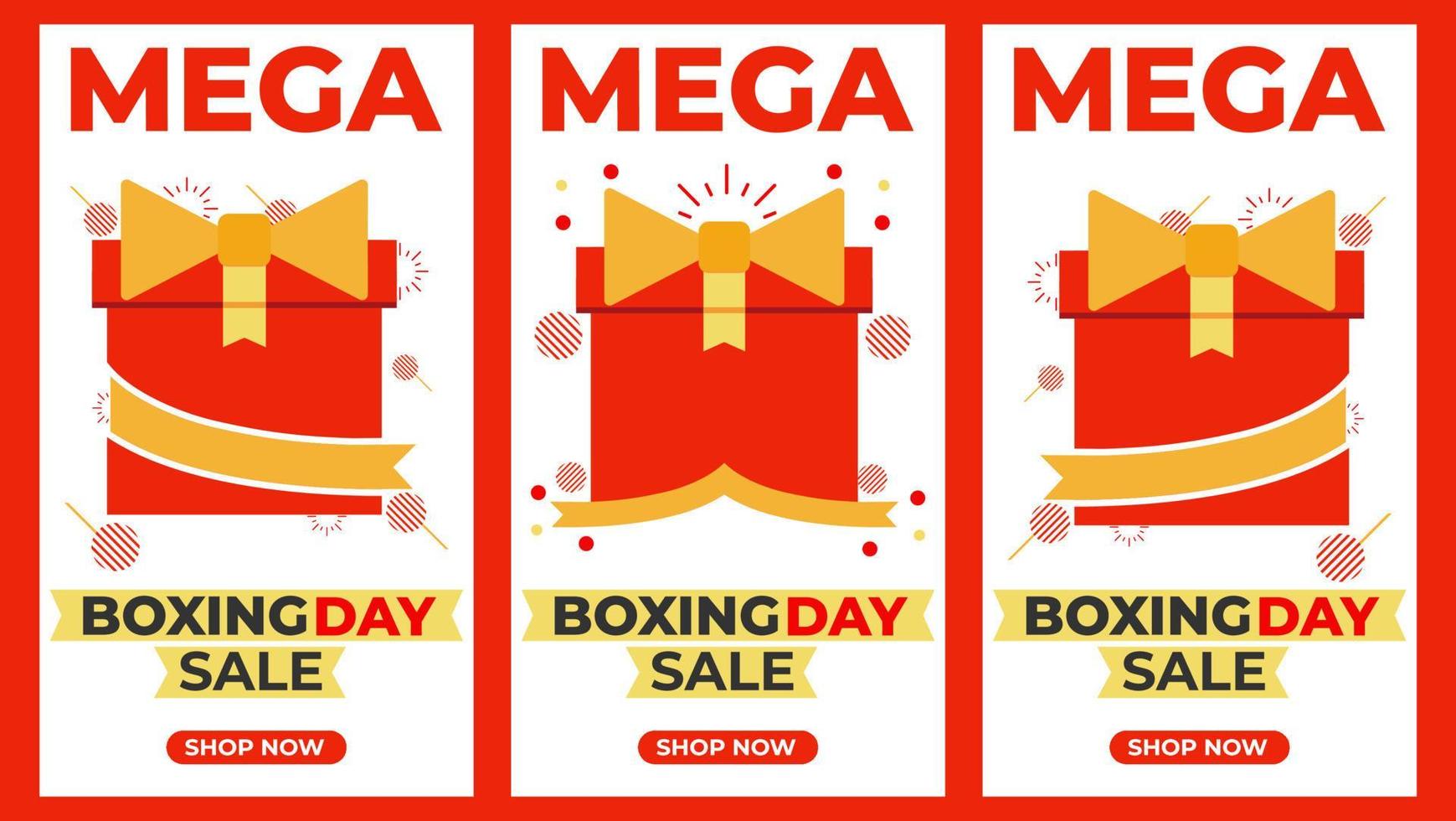 coleção de histórias de mídia social do boxing day vetor