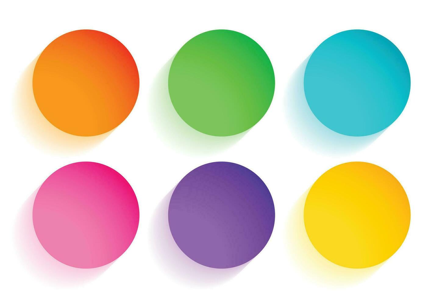 lindo colorida círculos conjunto do seis vetor