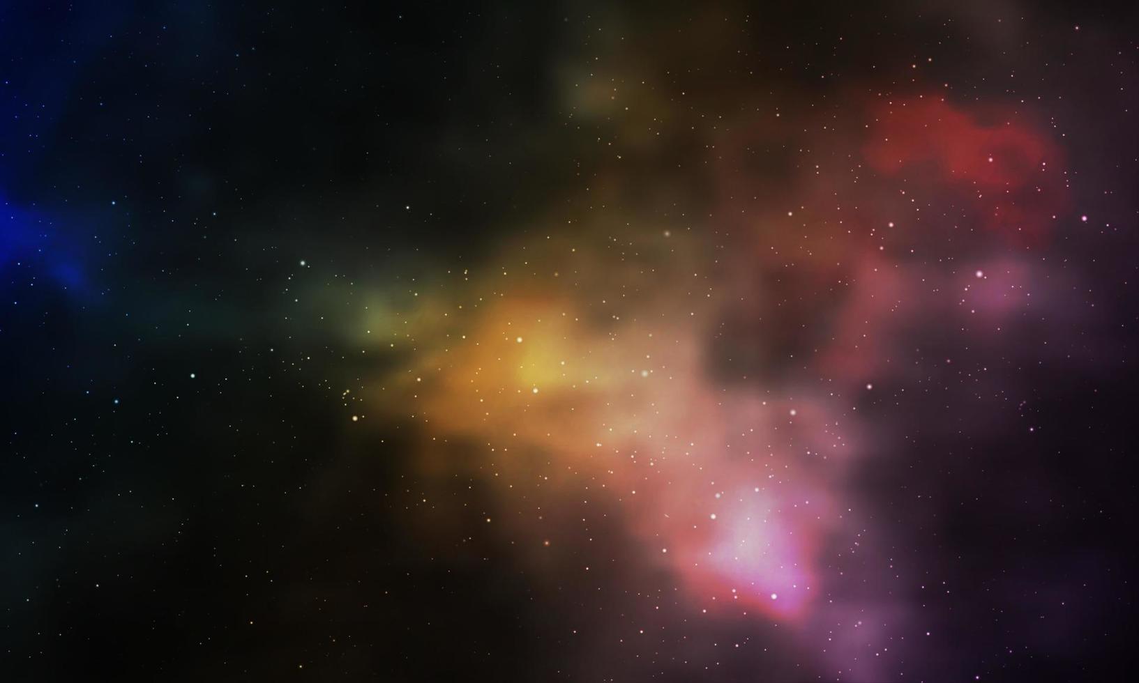 nebulosa de noite estrelada de universo infinito realista brilhando poeira estelar cor mágica galáxia fundo vector