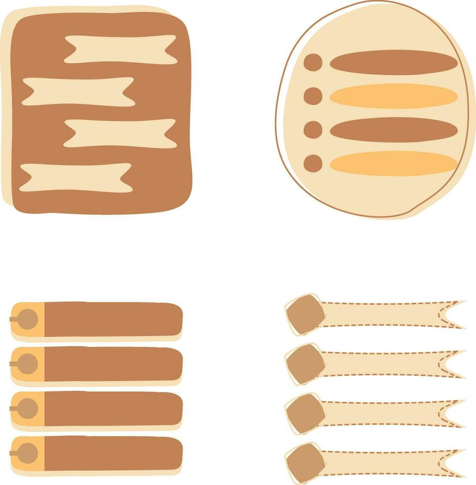 orgânico Lista cardápio coleção. dentro abstrato estilo vetor