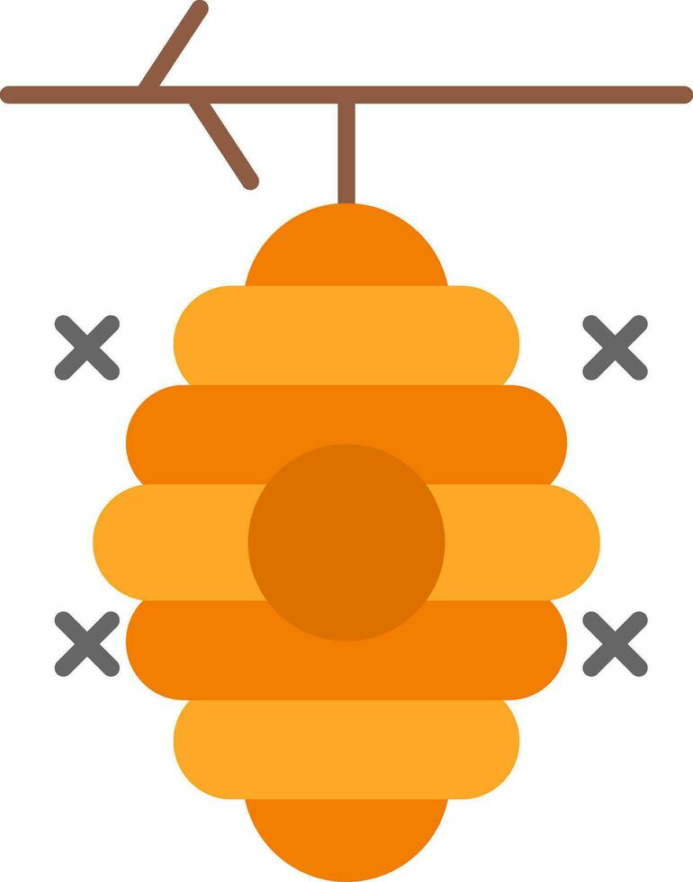 ícone plano de colmeia vetor