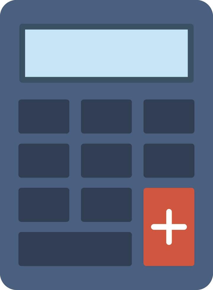 ícone plano de calculadora vetor