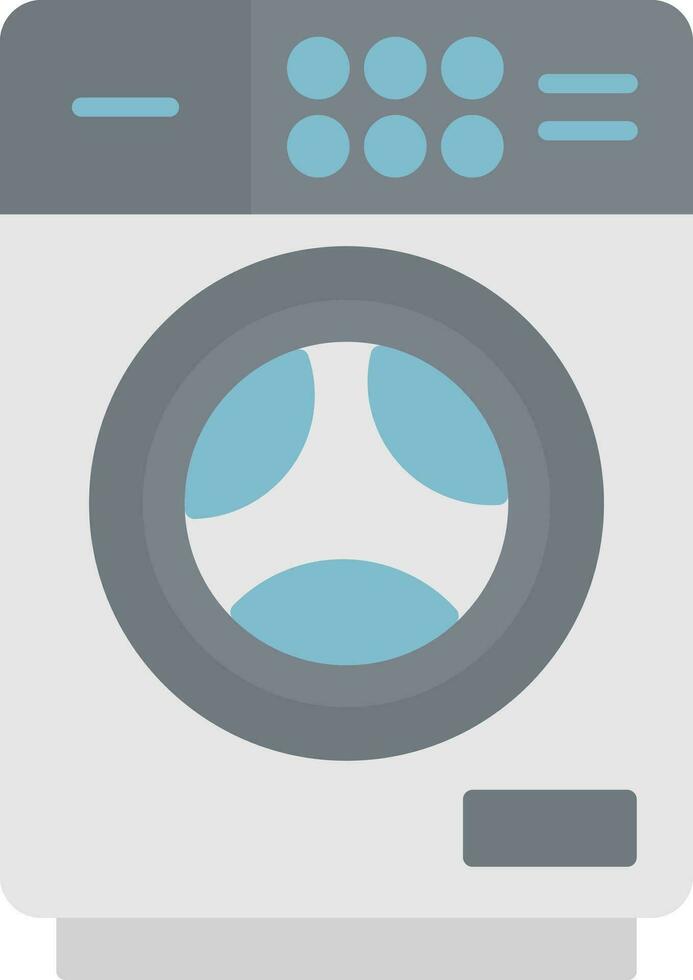 ícone plano de máquina de lavar vetor