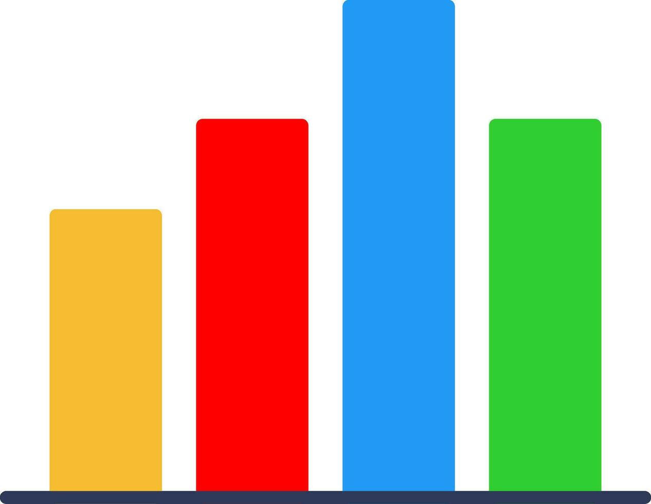 ícone plano do gráfico vetor