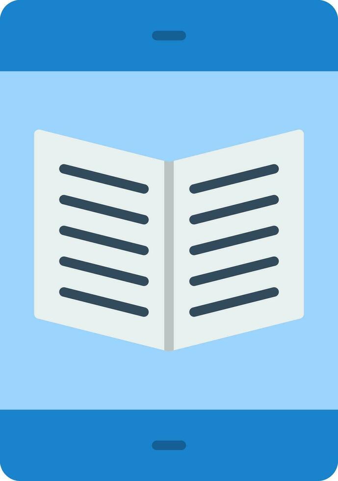 ícone plano de e-book vetor