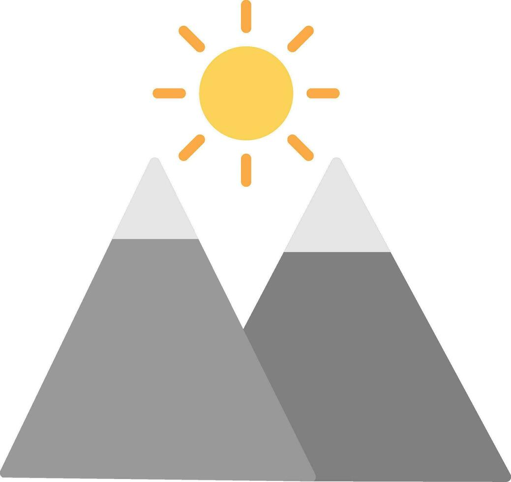 ícone plano de montanhas vetor