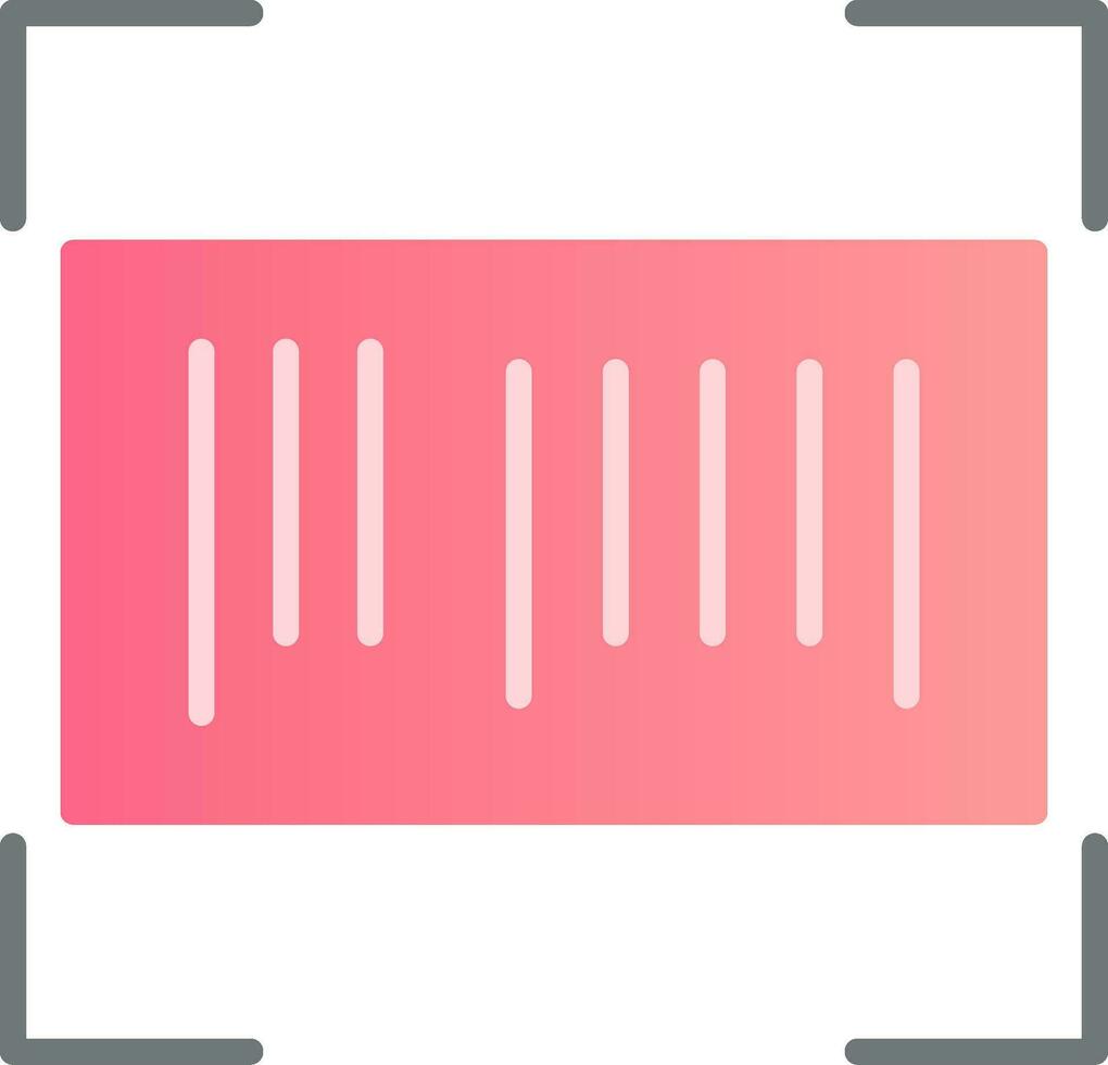 ícone plano de código de barras vetor