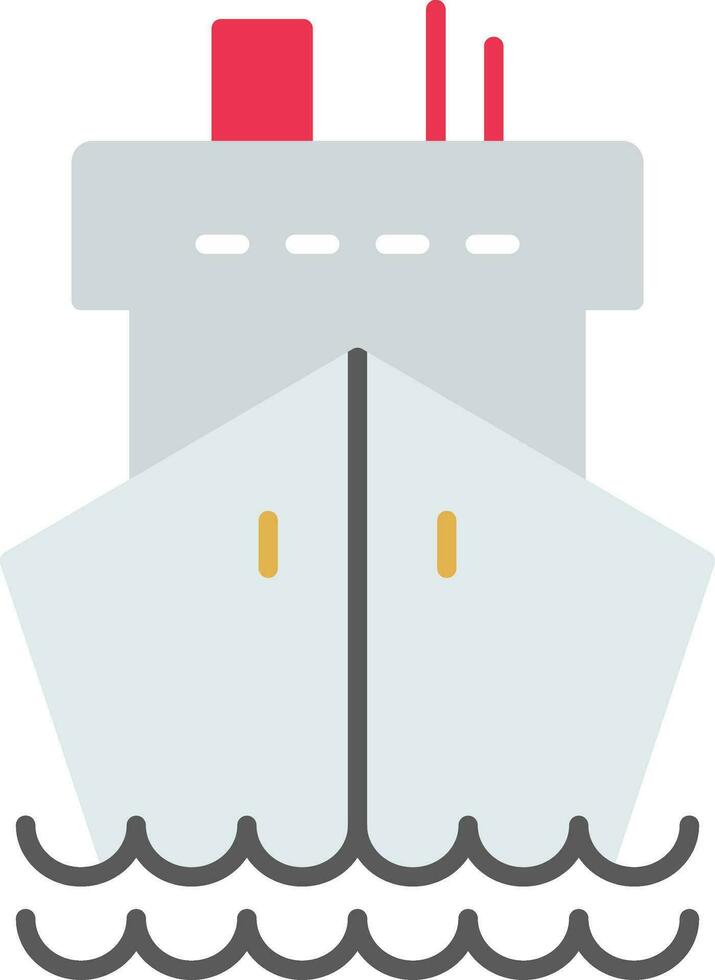 ícone plano de navio de carga vetor