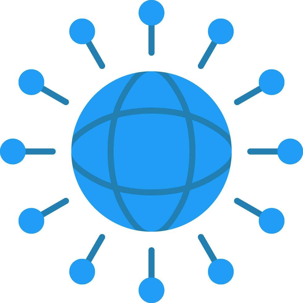 globalização plano ícone vetor