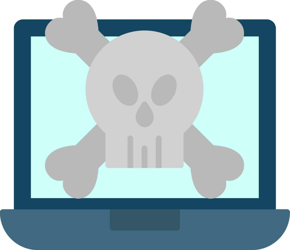 ícone plano de malware vetor