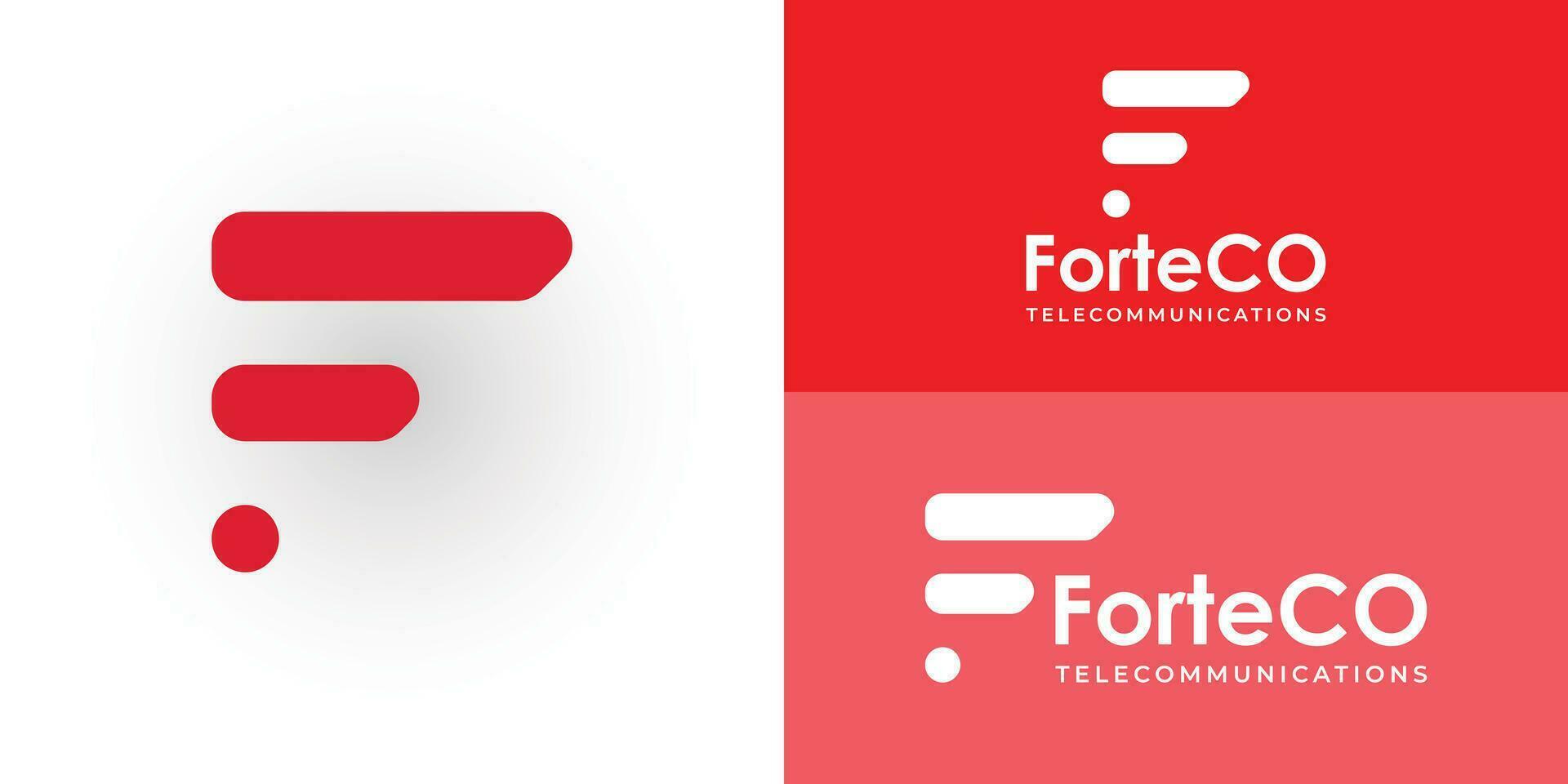 abstrato inicial carta f logotipo dentro vermelho cor isolado dentro branco fundo aplicado para telecom tecnologia companhia logotipo Além disso adequado para a marcas ou empresas este ter inicial nome f vetor