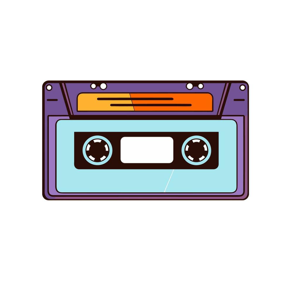 nostálgico retro audio cassete ilustração vetor