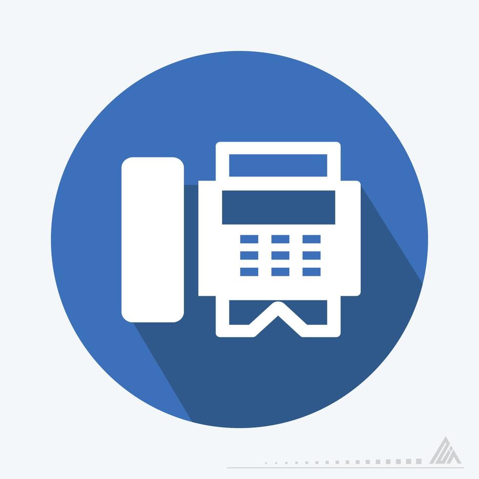 gráfico vetorial da máquina de fax - estilo simples vetor