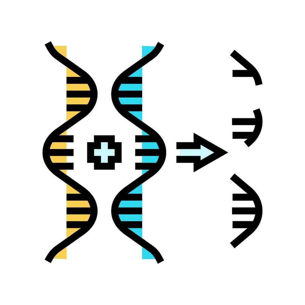 rna interferência criptogenética cor ícone vetor ilustração