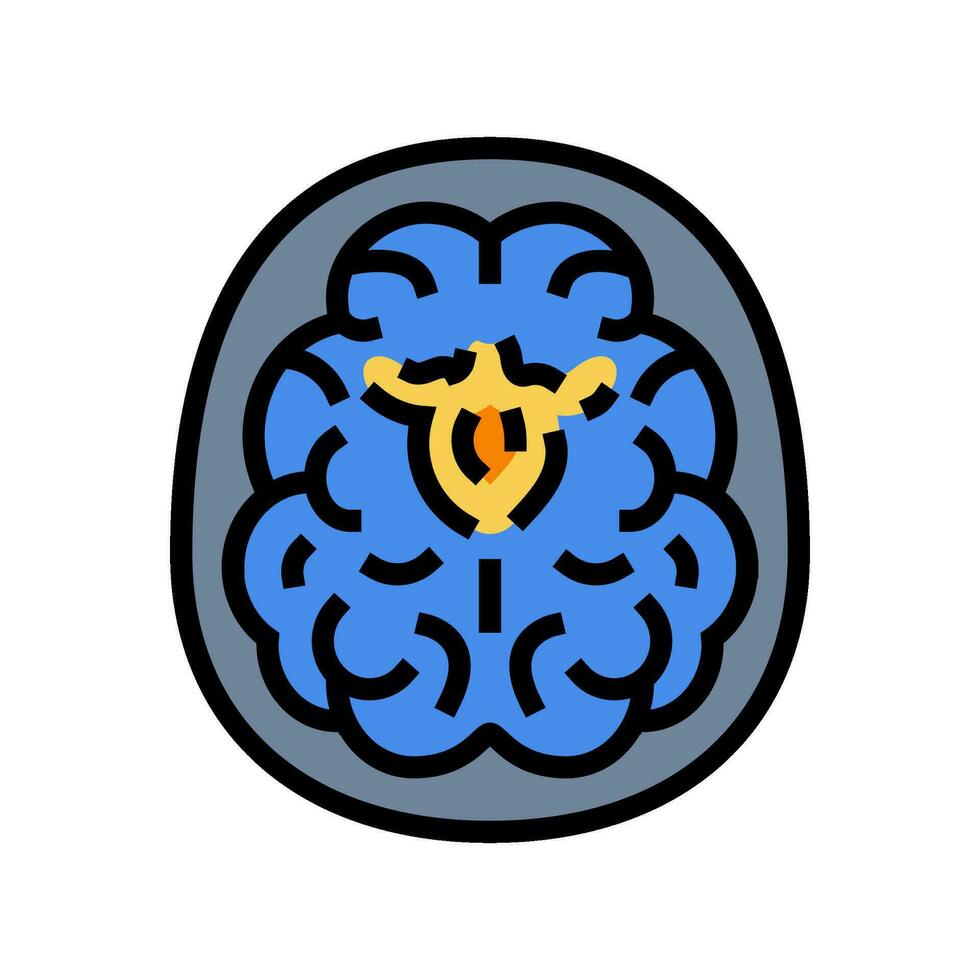 neuroimagem neurociência neurologia cor ícone vetor ilustração