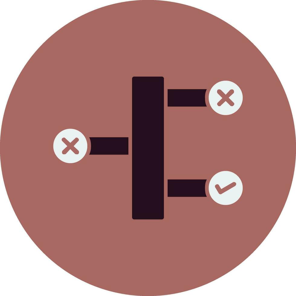 ícone de vetor de tomada de decisão