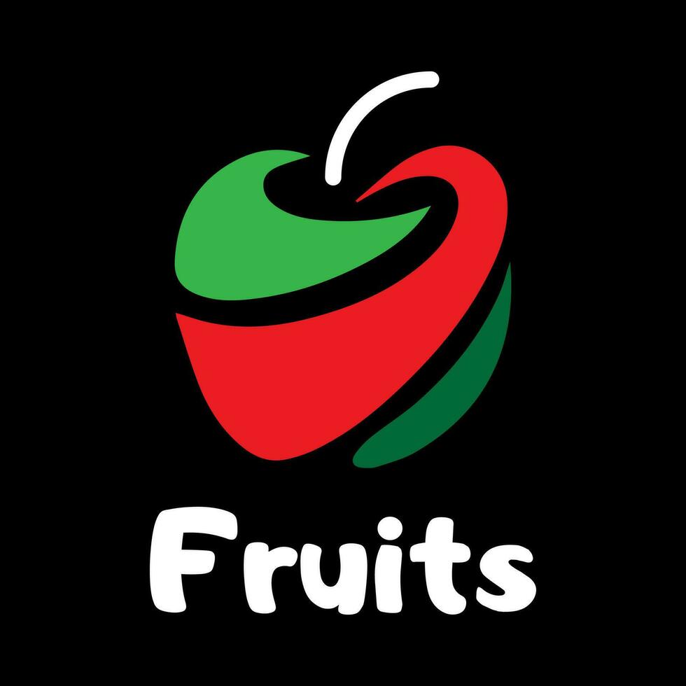 minimalista, saudável e colorida frutas logotipo Projeto vetor usando para cosméticos, ecologia atividade, Comida e suco empresa.