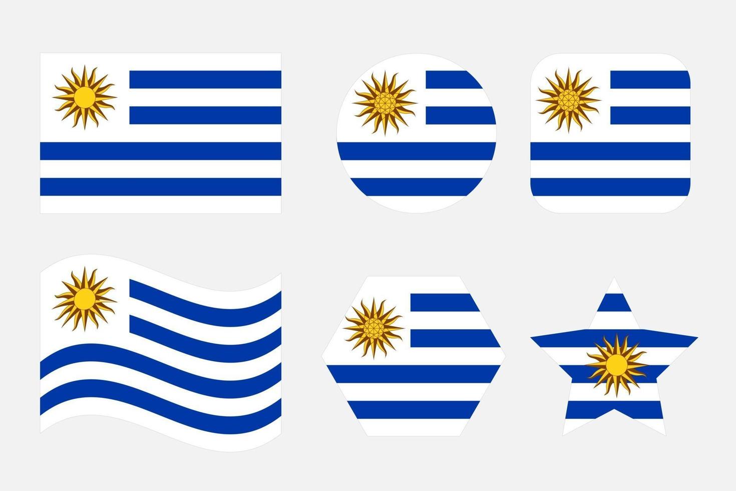 ilustração simples da bandeira do uruguai para o dia da independência ou eleição vetor