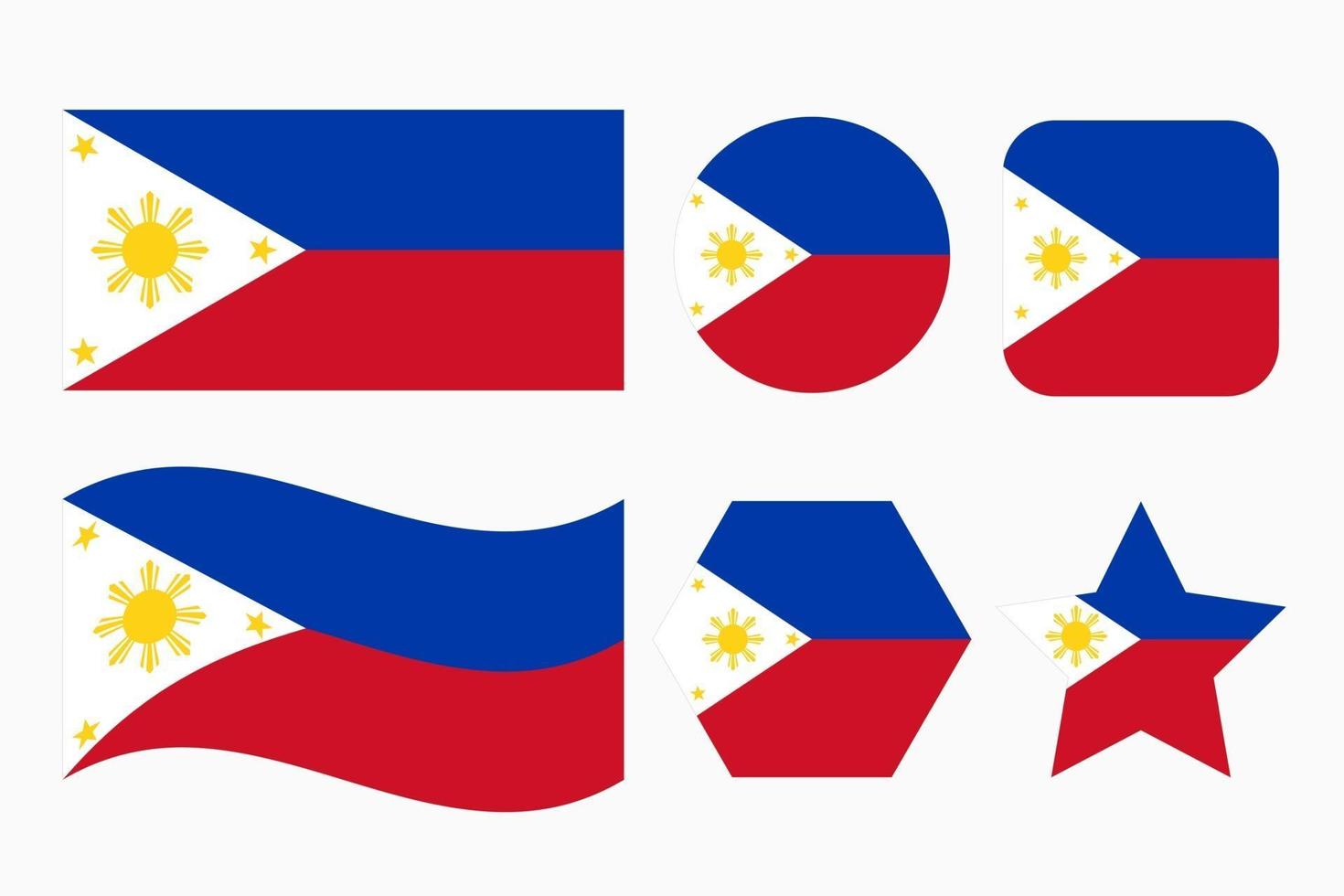 Filipinas embandeiram ilustração simples para o dia da independência ou eleição vetor