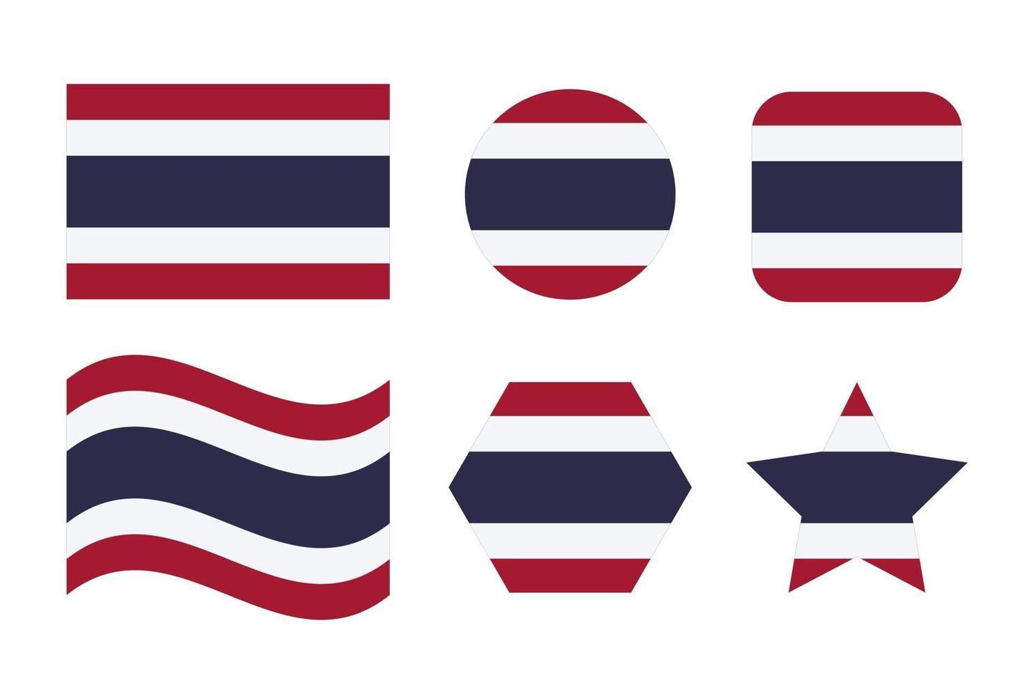 ilustração simples da bandeira da tailândia para o dia da independência ou eleição vetor