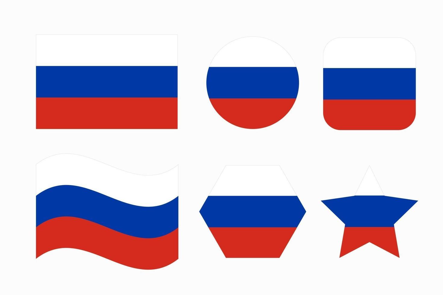 ilustração simples da bandeira russa para o dia da independência ou eleição vetor