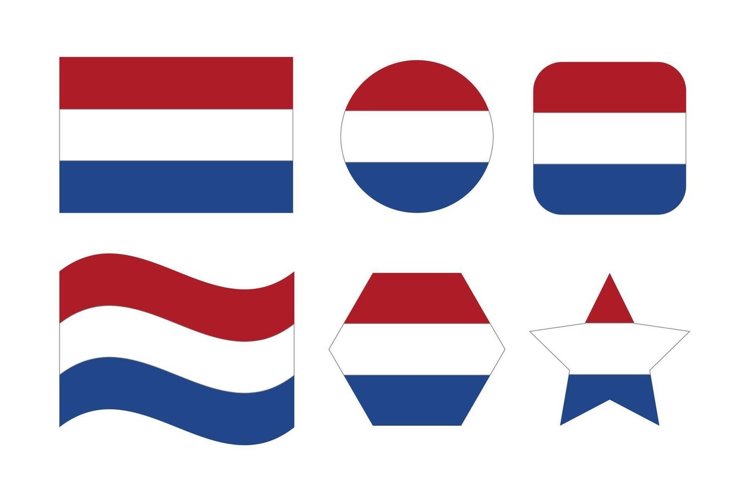 ilustração simples da bandeira holandesa para o dia da independência ou das eleições vetor