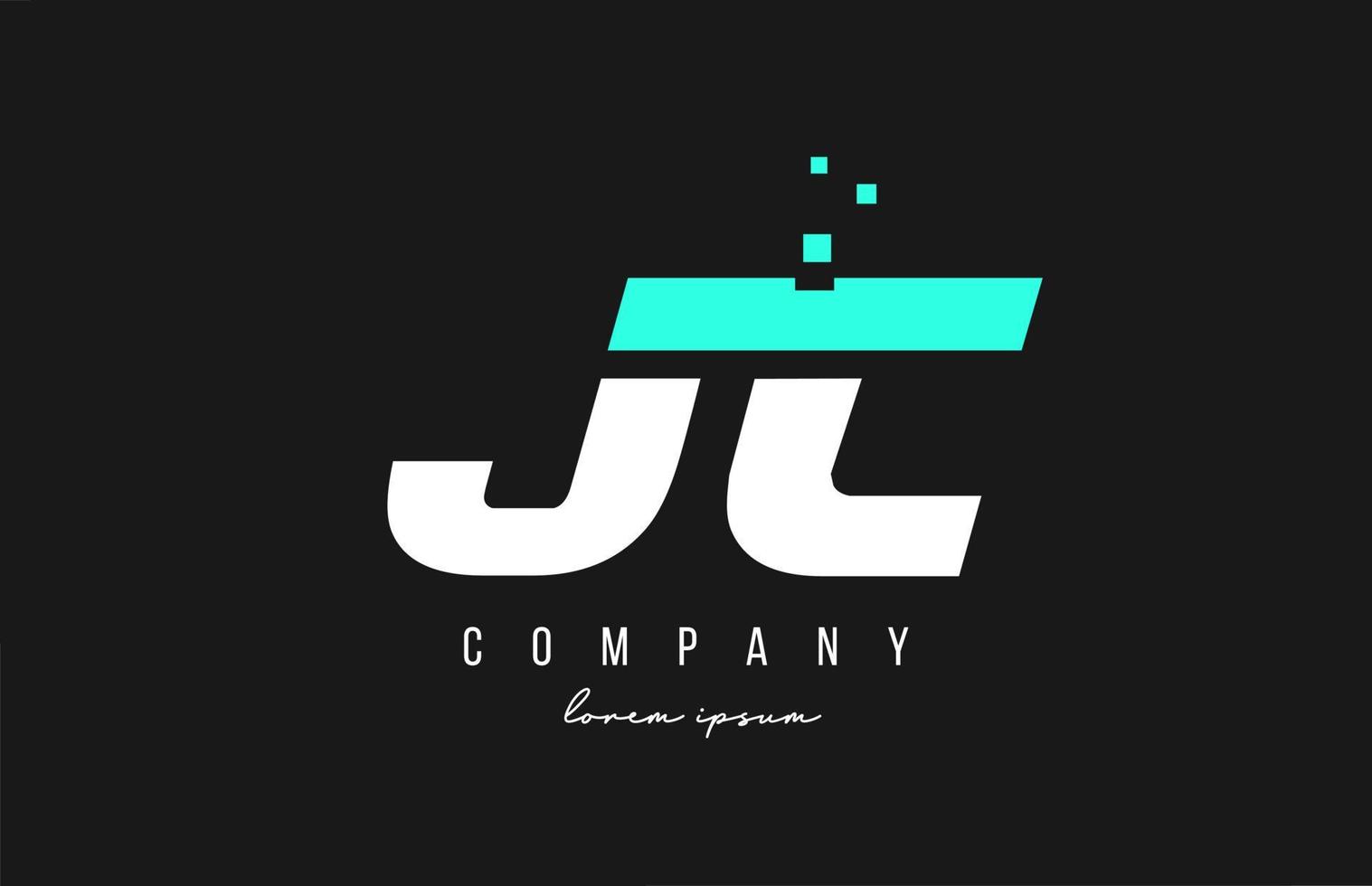 combinação do logotipo da letra do alfabeto jc jc nas cores azul e branca. design de ícone criativo para negócios e empresa vetor