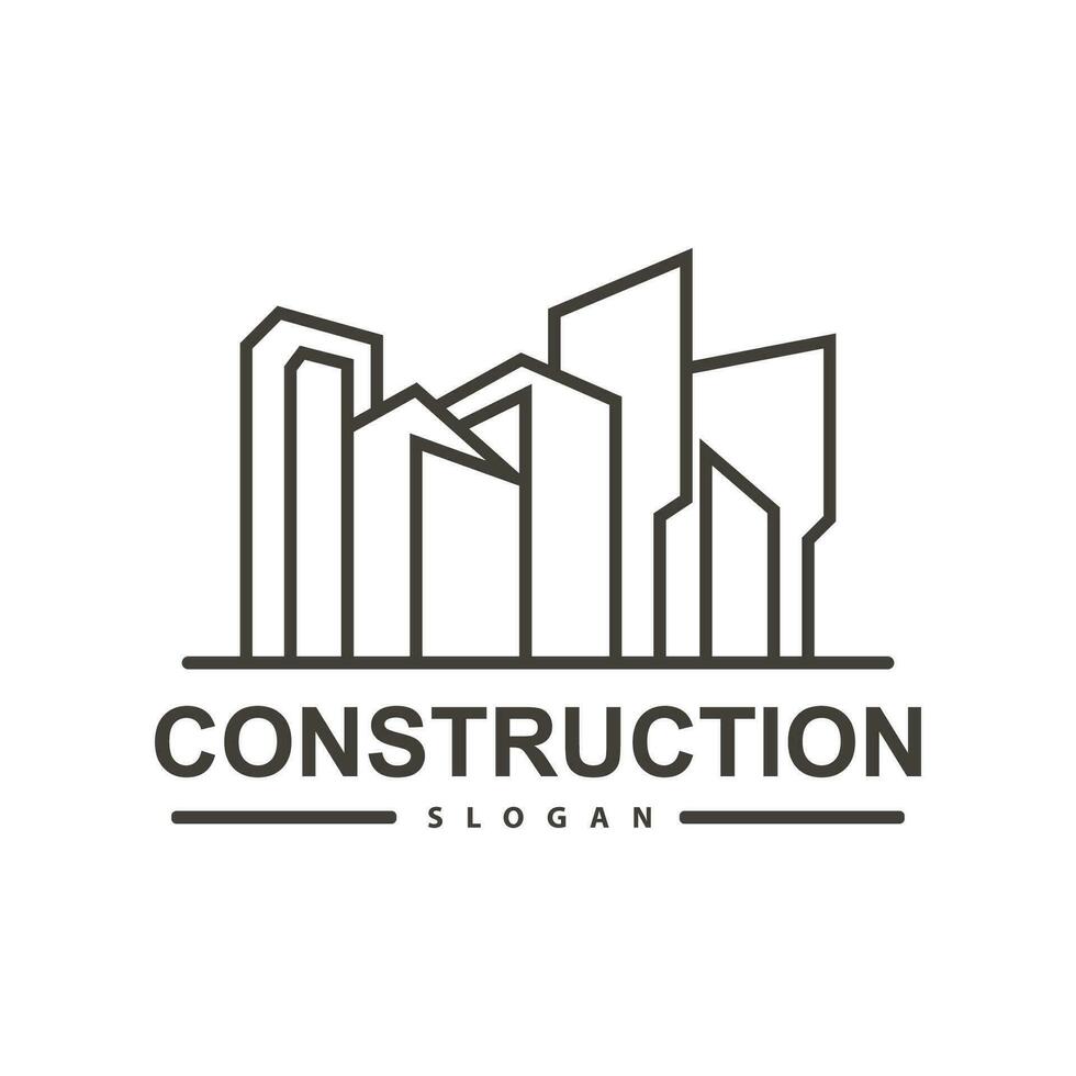 construção real Estado apartamento construção logotipo, elegante Prêmio rústico monograma vetor Projeto