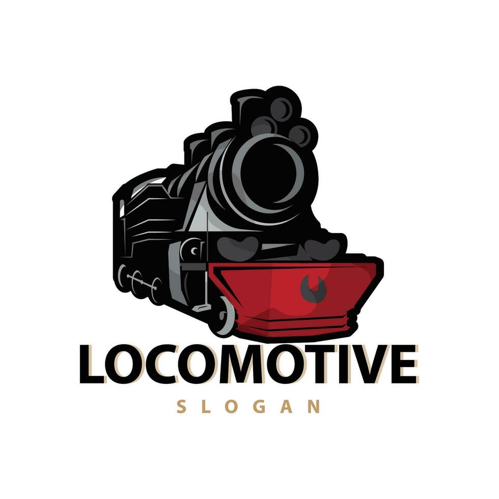 vapor trem logotipo vetor ilustração velho trem silhueta vintage locomotiva Projeto modelo marca