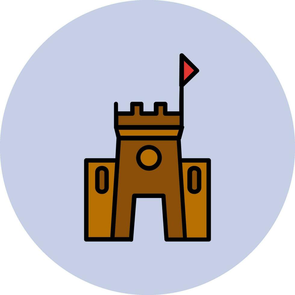 ícone de vetor de castelo de areia