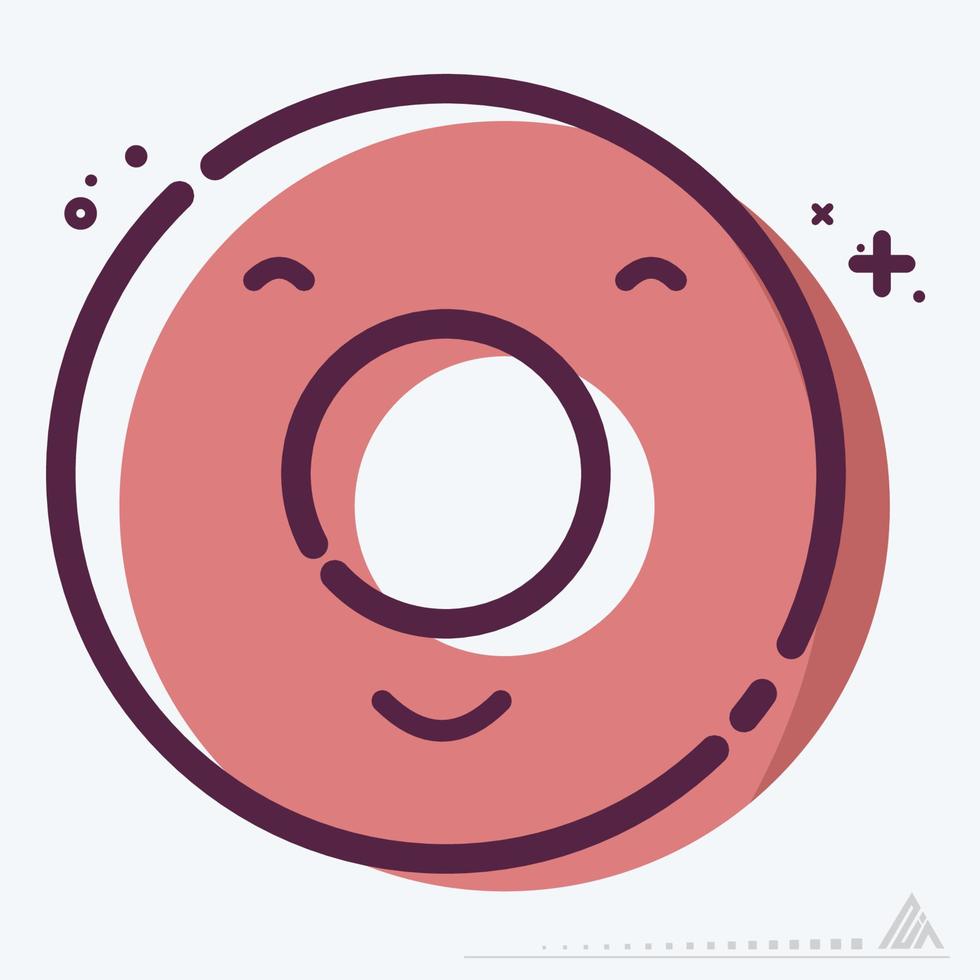 vetor de ícone de donut - mbe syle