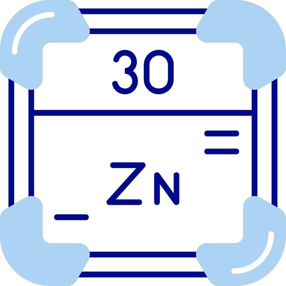 zinco linha preenchidas ícone vetor