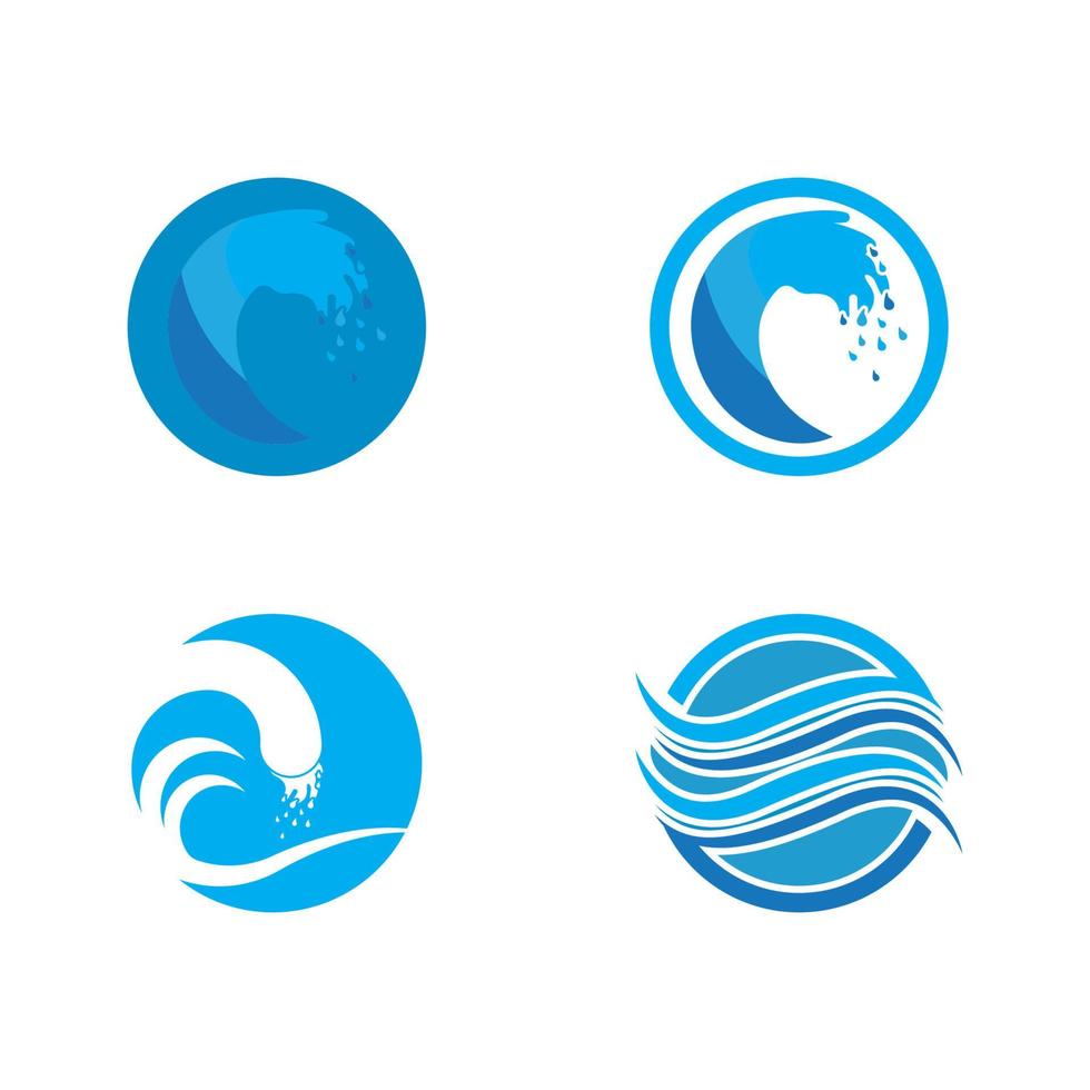 projeto de ilustração vetorial de ícone de onda de água vetor