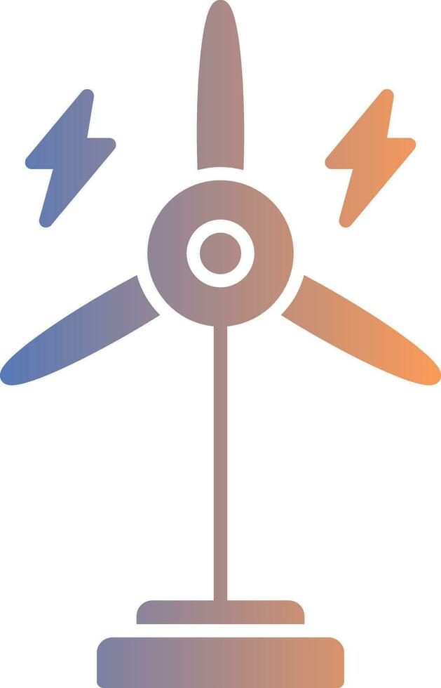 eólico turbina gradiente ícone vetor