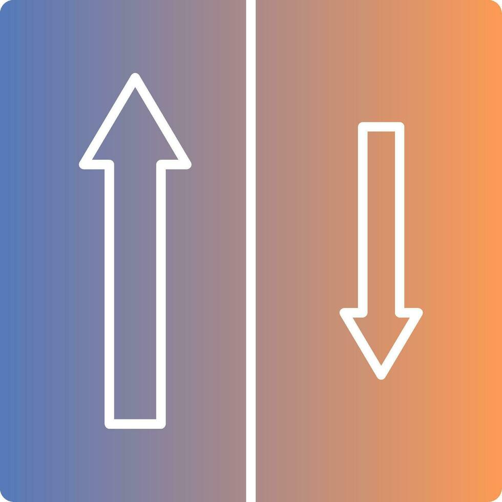 prioridade próximo gradiente ícone vetor