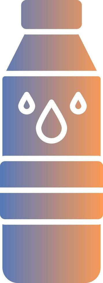 ícone de gradiente de garrafa de água vetor