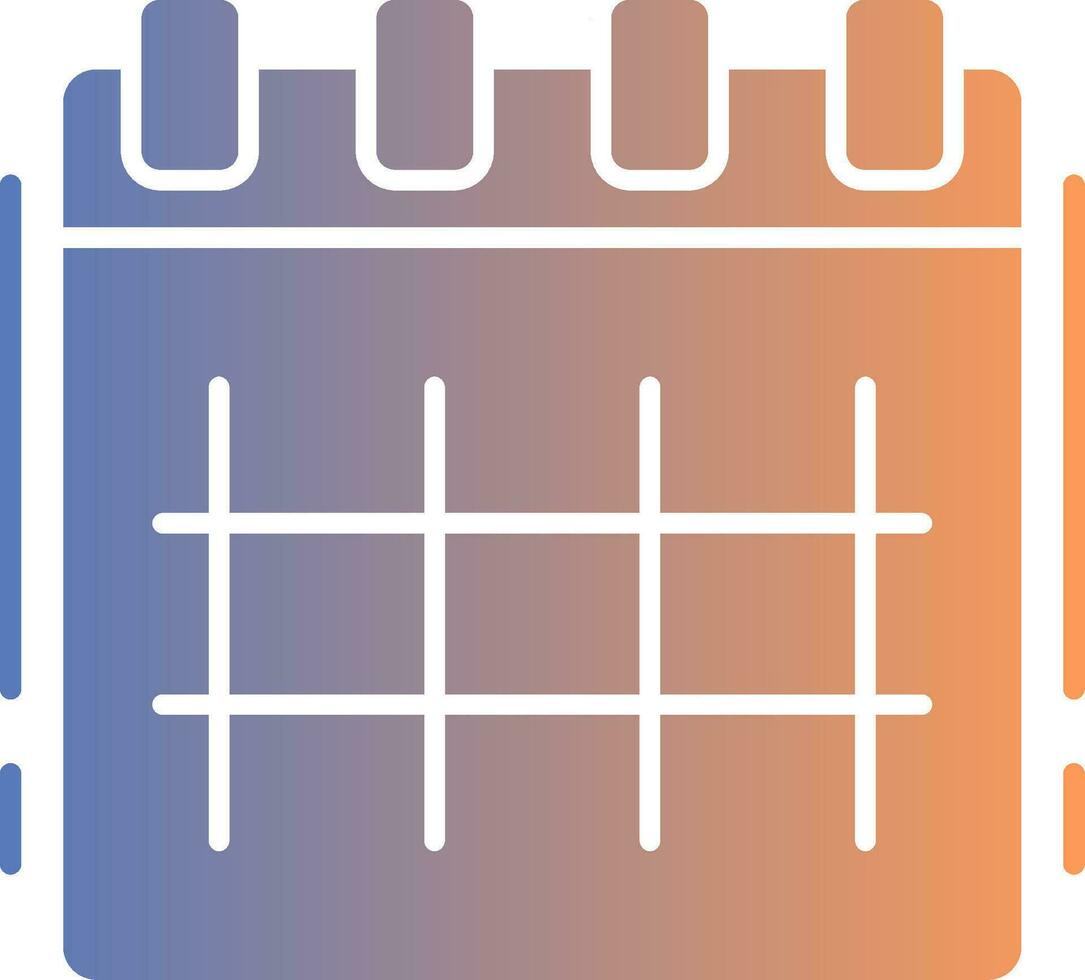 ícone de gradiente de calendário vetor