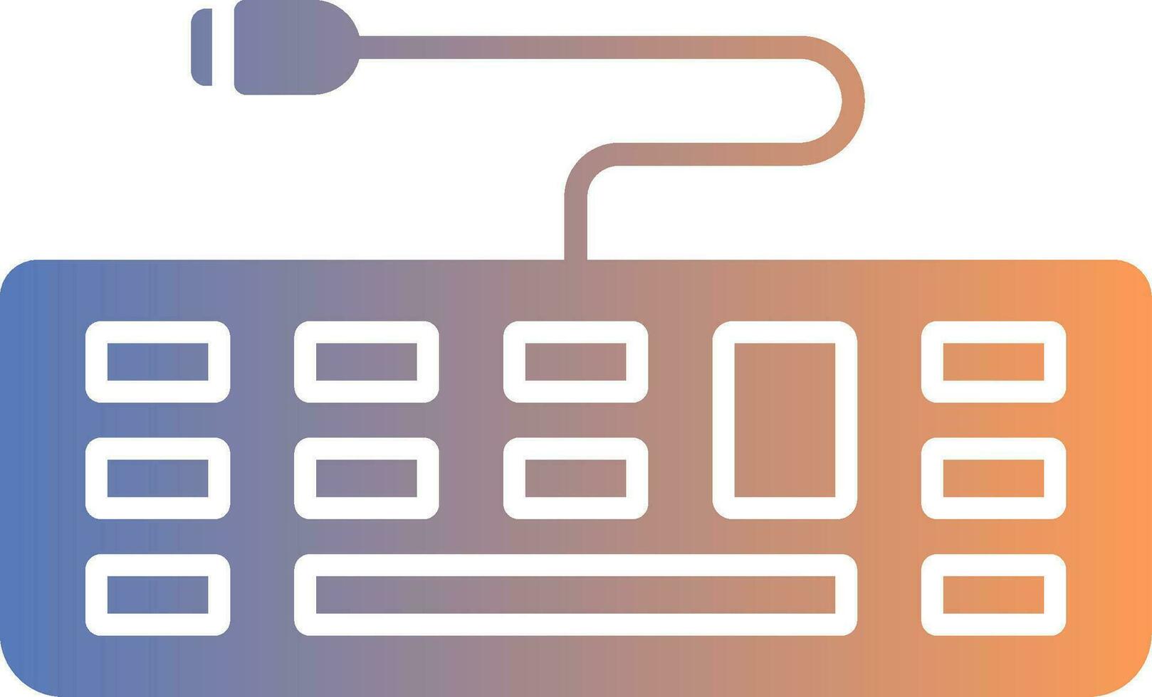 ícone de gradiente de teclado vetor